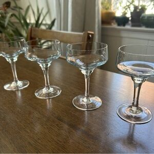Set of 4 Harmony Azure (Blue) by SASAKI Cocktail / Champagne Glasses